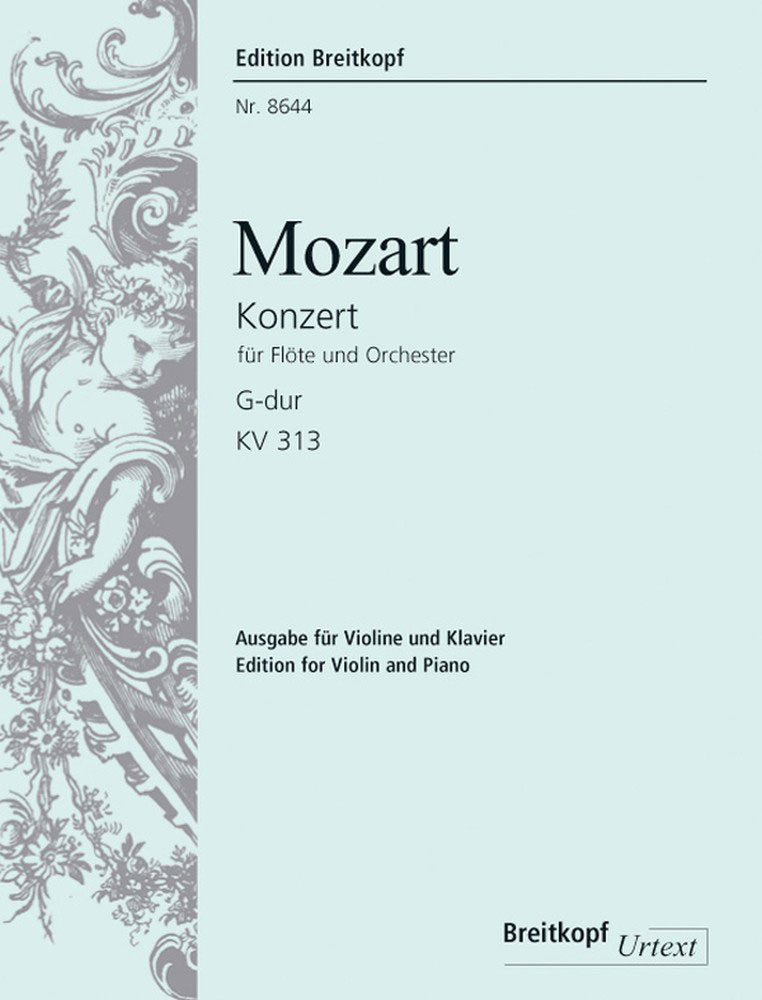 EDITION BREITKOPF Moz W.A. - Concerto Pour Flute En Sol Majeur Kv 313 - Flute, Piano