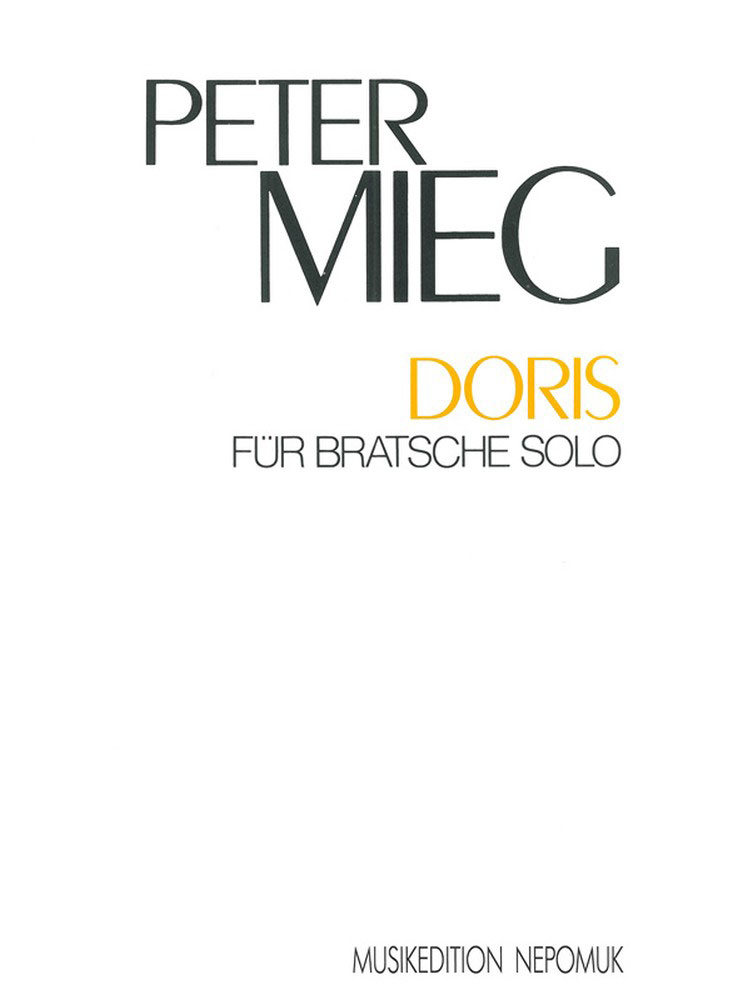 EDITION BREITKOPF MIEG PETER - DORIS - VIOLA