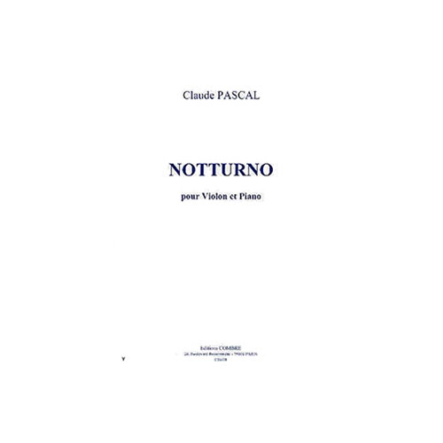 COMBRE Pascal Claude - Notturno - Violon et Piano