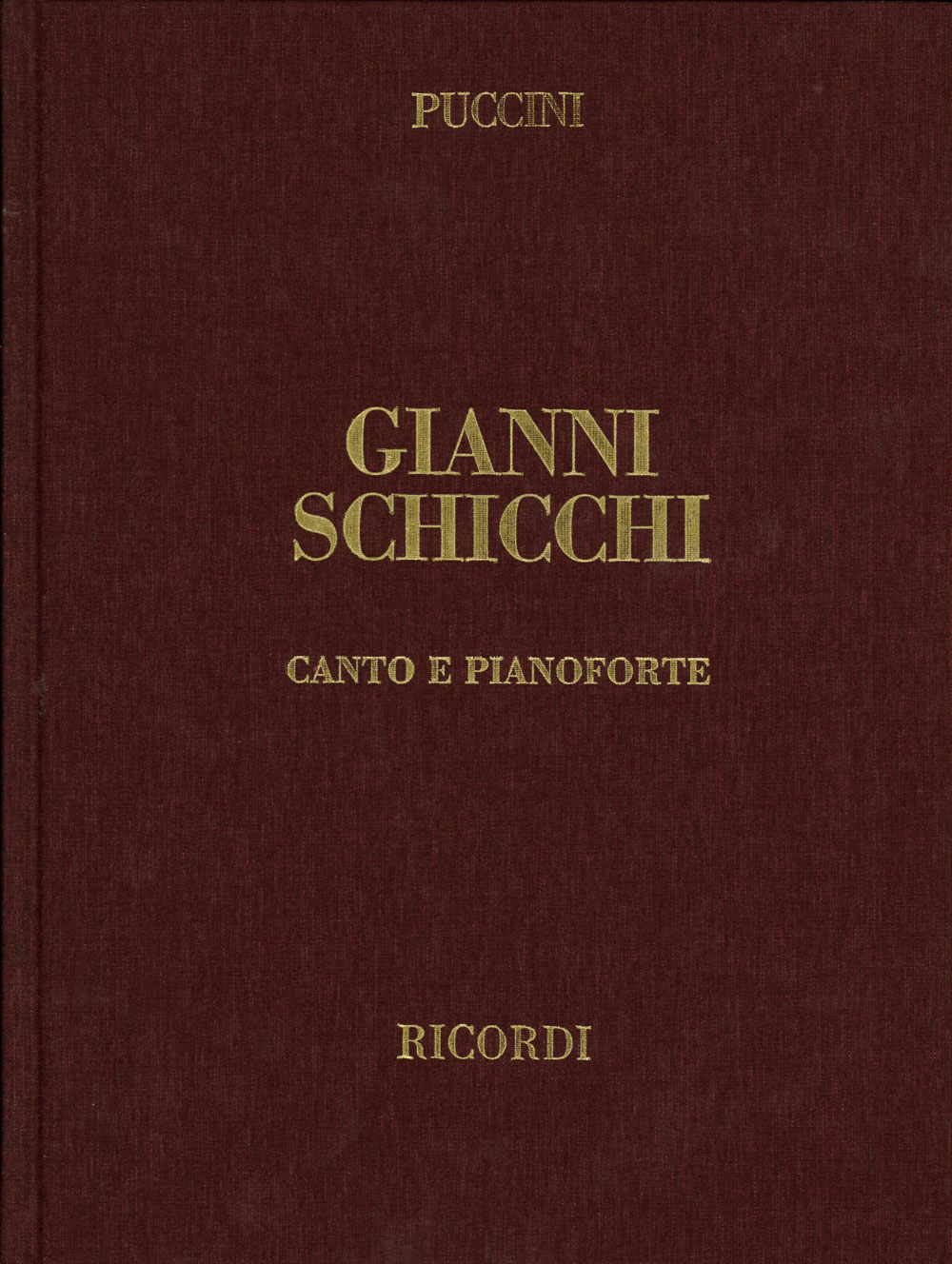 RICORDI PUCCINI G. - GIANNI SCHICCHI - CHANT ET PIANO
