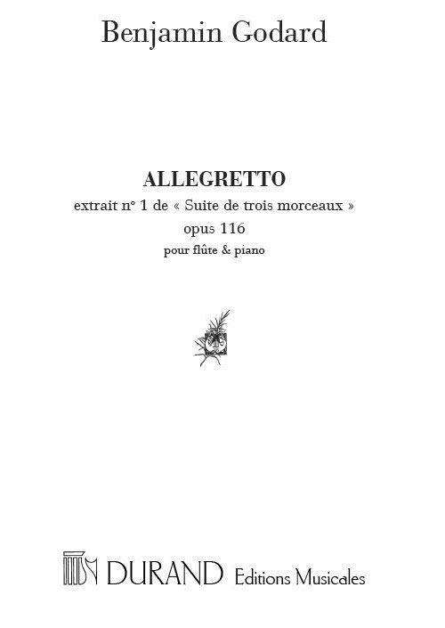DURAND GODARD - 3 MORCEAUX OP 116 N 1 - ALLEGRETTO - FLUTE ET PIANO