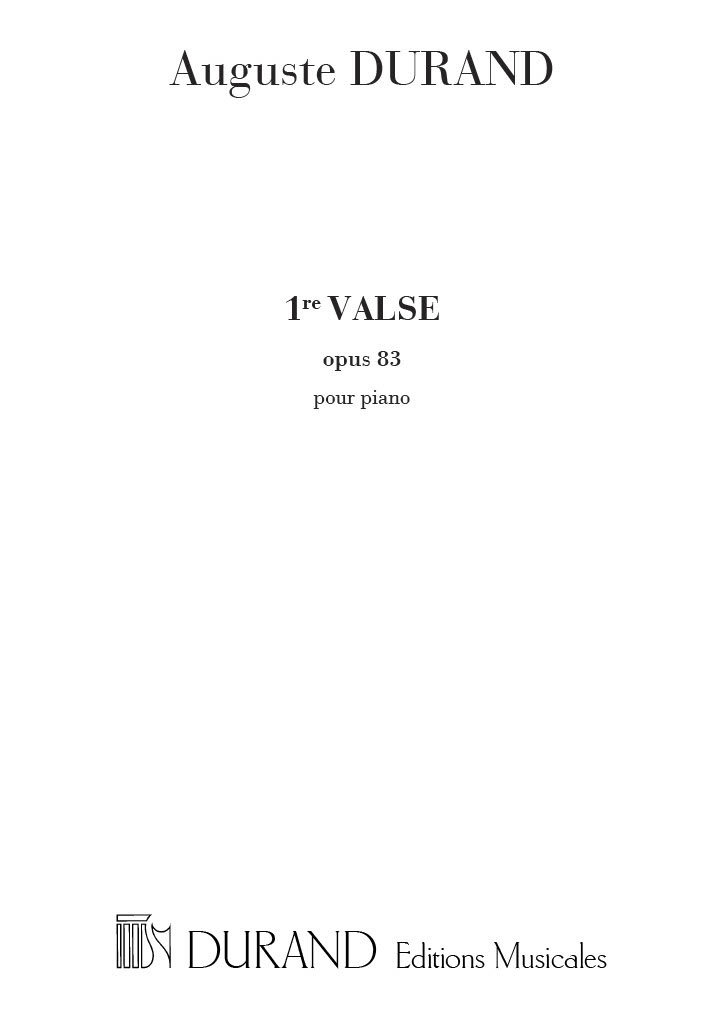 DURAND DURAND - VALSE N 1 - PIANO