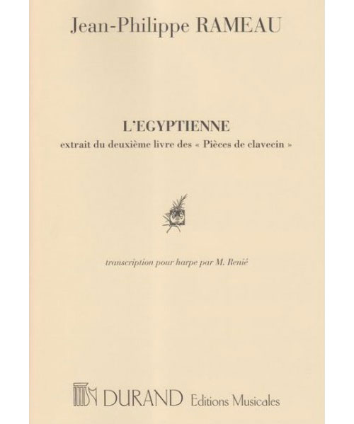 DURAND RAMEAU - L'EGYPTIENNE - HARPE
