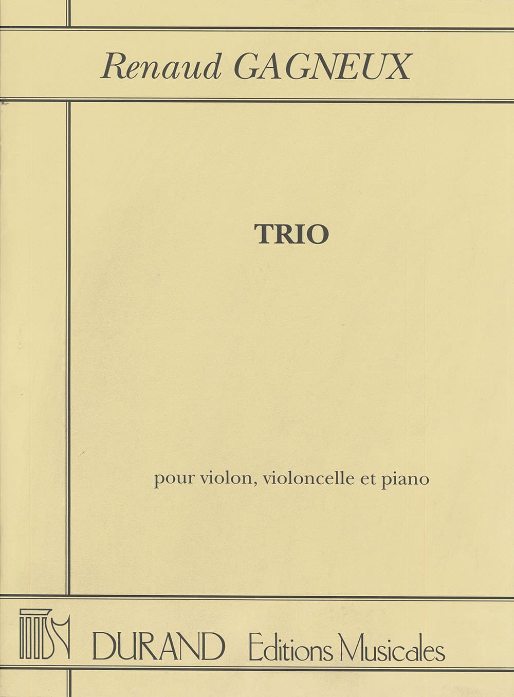 DURAND GAGNEUX - TRIO - VIOLON/VIOLONCELLE/PIANO