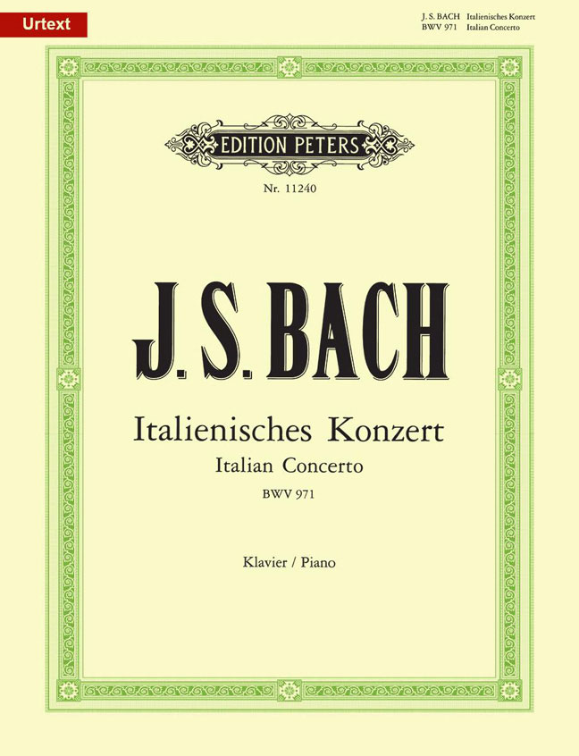 EDITION PETERS BACH JOHANN SEBASTIAN - ITALIAN CONCERTO BWV 971 - PIANO