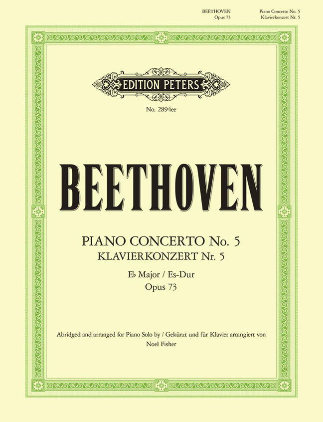 EDITION PETERS BEETHOVEN LUDWIG VAN - CONCERTO NO.5 IN E FLAT OP.73 'EMPEROR' - PIANO