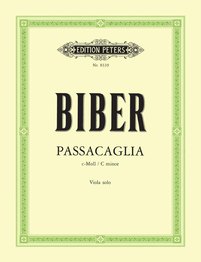 EDITION PETERS BIBER H.I.F. - PASSACAGLIA C-MOLL - VIOLA SOLO