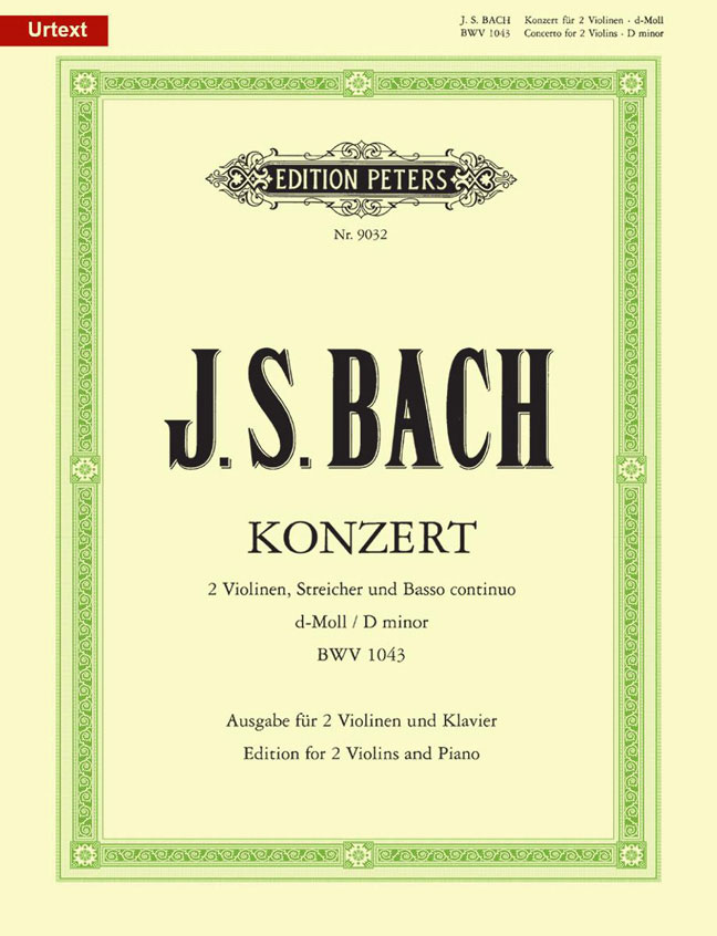 EDITION PETERS Bach Johann Sebastian - Concerto For 2 Violins & Strings In D Minor BWV 1043 - Violin(s) And Other I