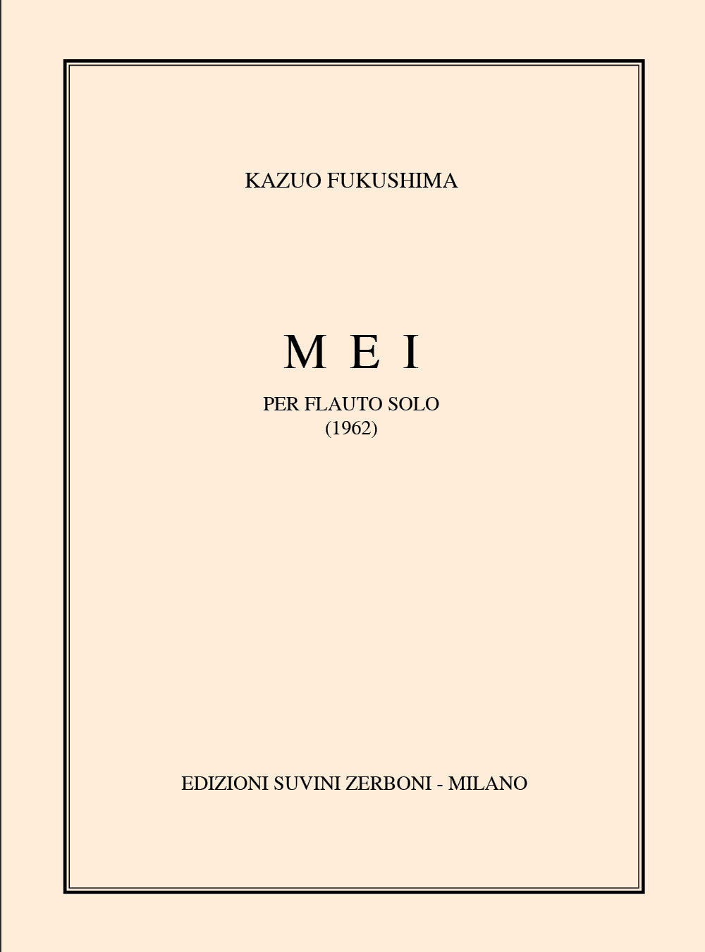 ZERBONI FUKUSHIMA K. - MEI - FLUTE 