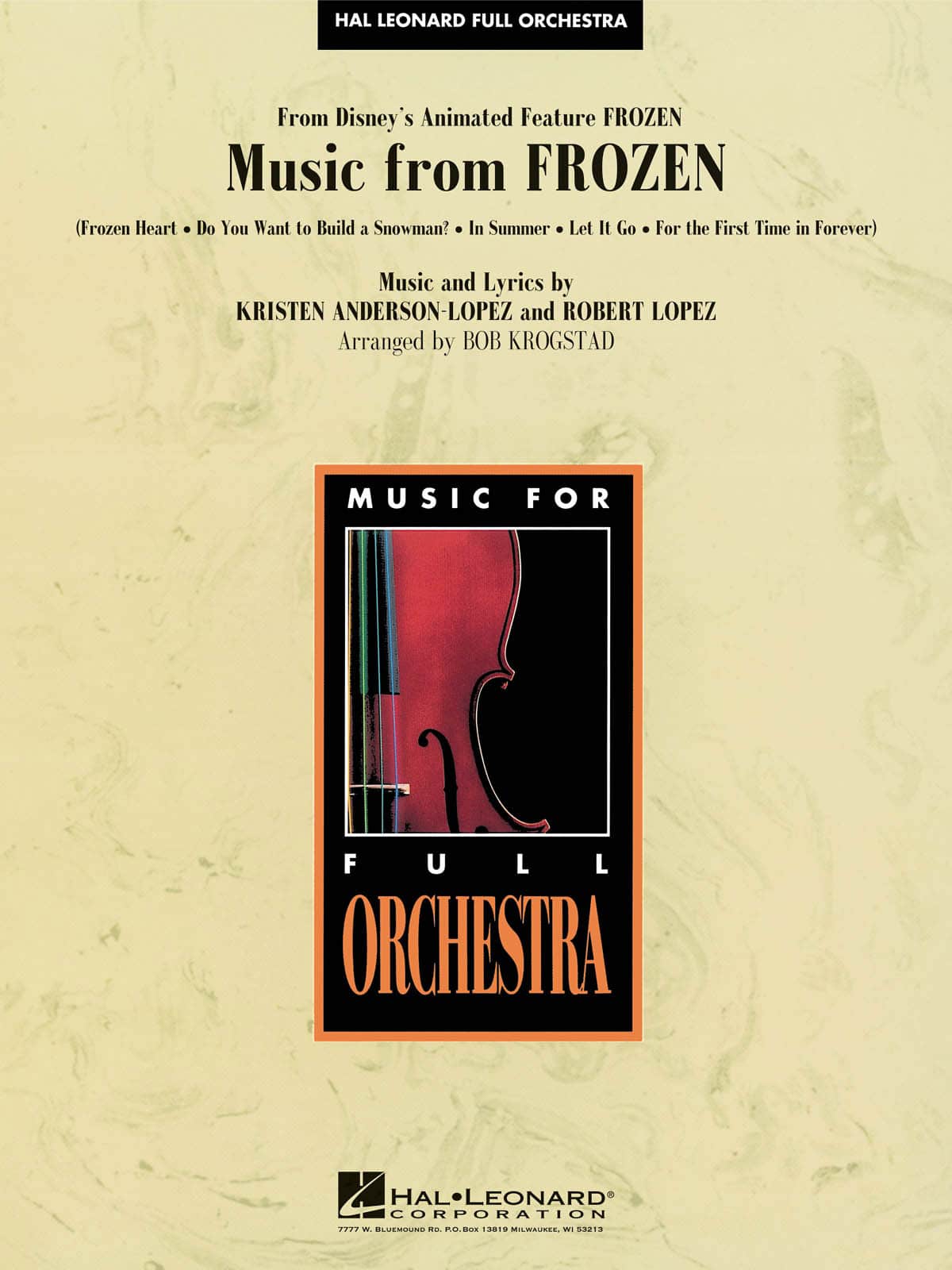 HAL LEONARD MUSIC FROM FROZEN - ORCHESTRE 