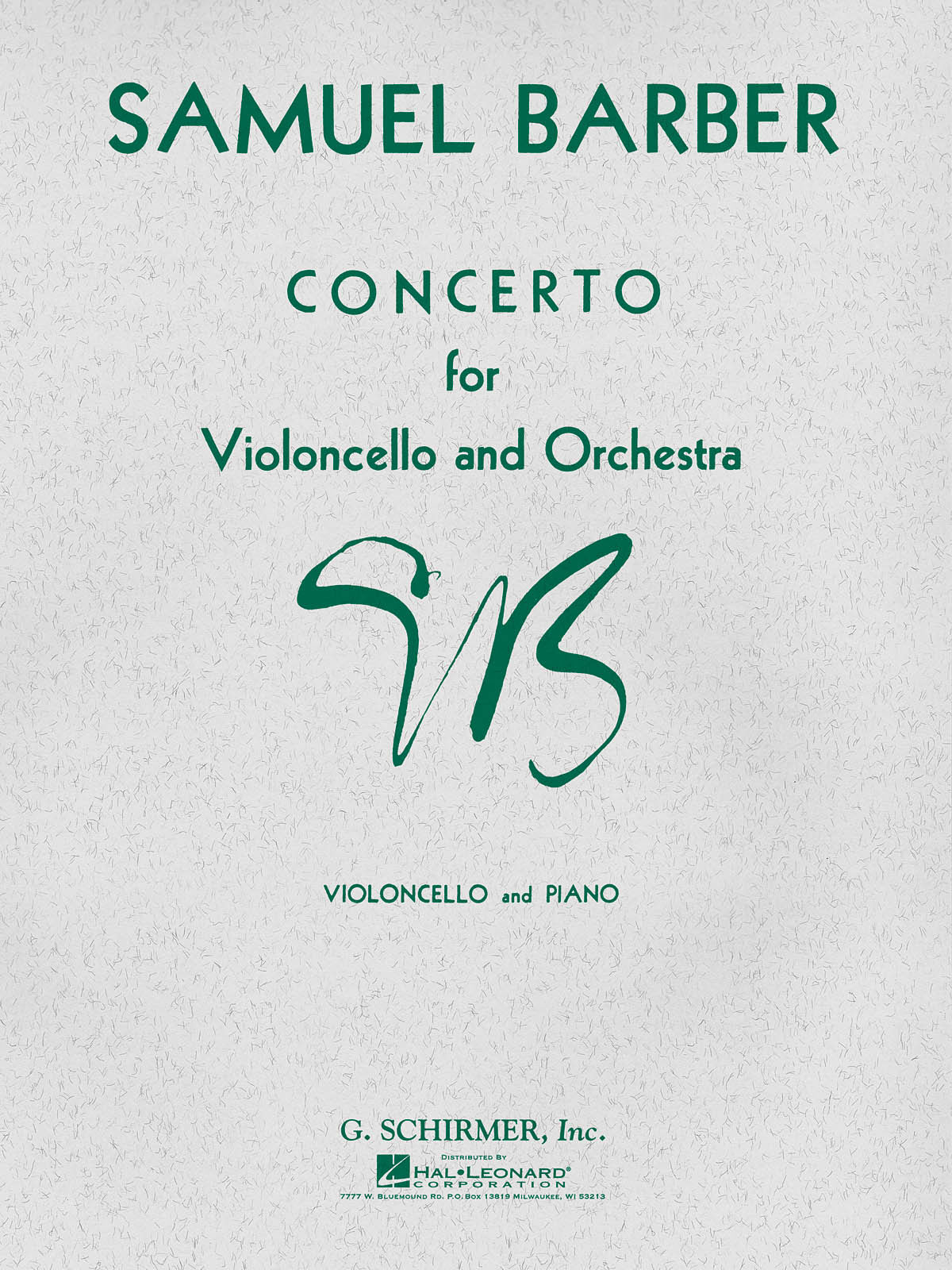 SCHIRMER Barber Samuel - Concerto For Violoncello And Orchestra - Violoncelle / Piano