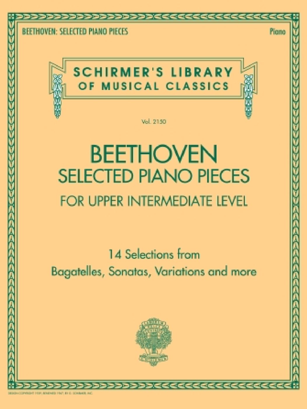 HAL LEONARD LUDWIG VAN BEETHOVEN - SELECTED PIANO PIECES: UPPER INTERMEDIATE - PIANO