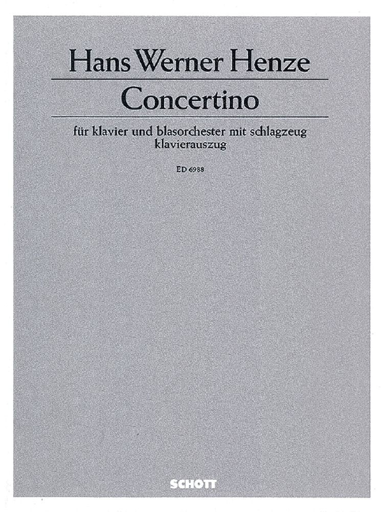 SCHOTT Henze H.W. - Concertino - Piano And Wind Band With Percussion