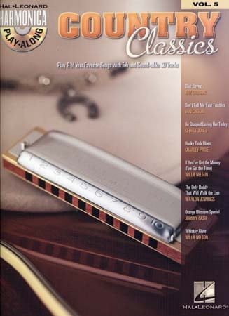 HAL LEONARD HARMONICA PLAY ALONG VOL.5 - COUNTRY CLASSICS + CD - HARMONICA