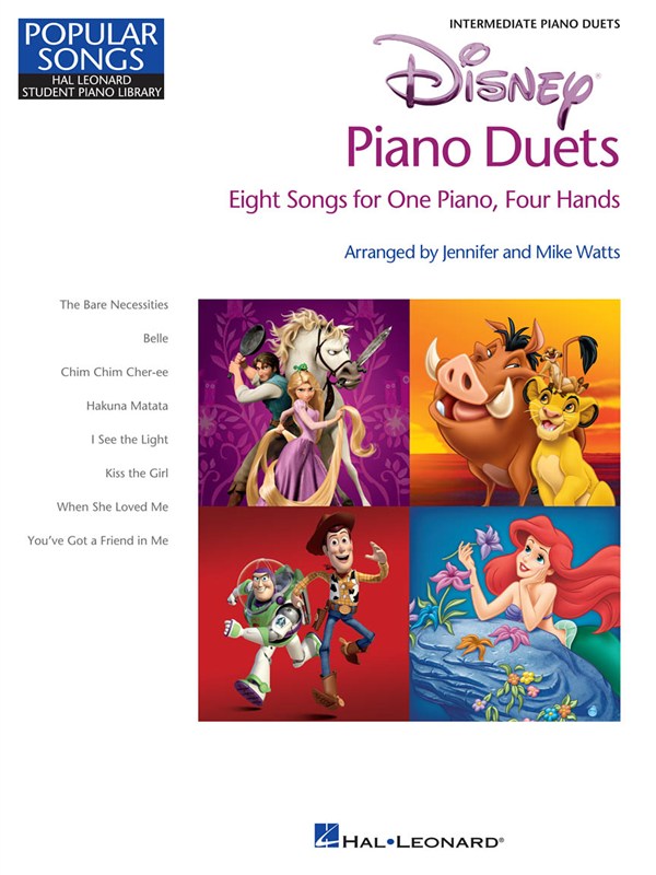 HAL LEONARD DISNEY PIANO DUETS EIGHT SONGS FOR ONE PIANO FOUR HANDS - PIANO DUET