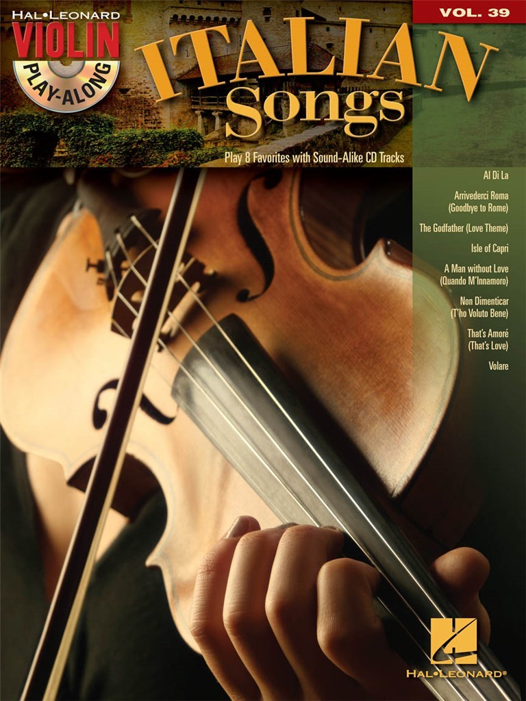 HAL LEONARD ITALIAN SONGS - VIOLIN PLAY ALONG VOL.39
