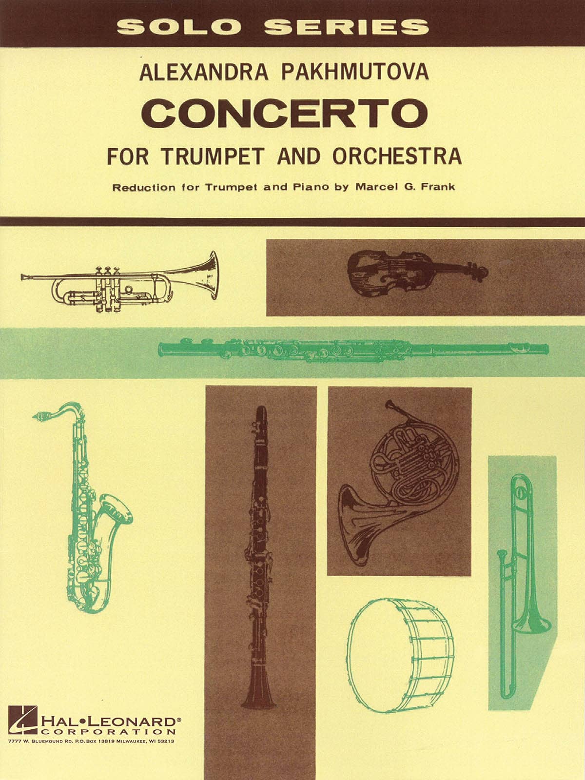 HAL LEONARD PAKHMUTOVA ALEXANDRA - CONCERTO FOR TRUMPET - TROMPETTE & PIANO