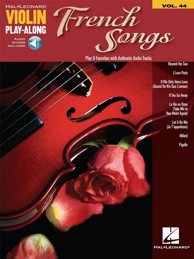 HAL LEONARD French Songs - Violin Play Along Vol.44