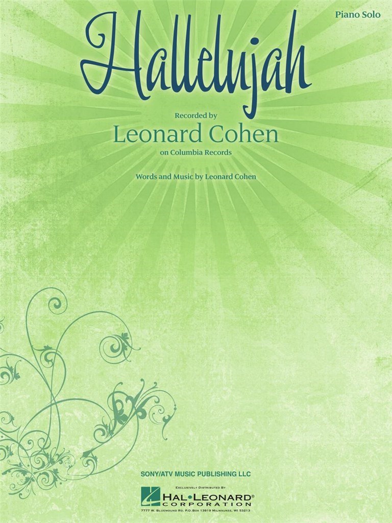HAL LEONARD LEONARD COHEN - HALLELUJAH - PIANO SOLO