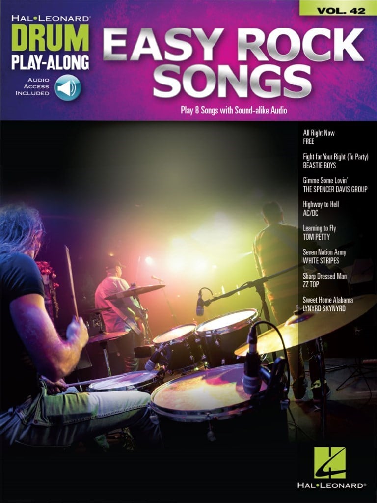 HAL LEONARD DRUM PLAY ALONG VOL.42 EASY ROCK SONGS