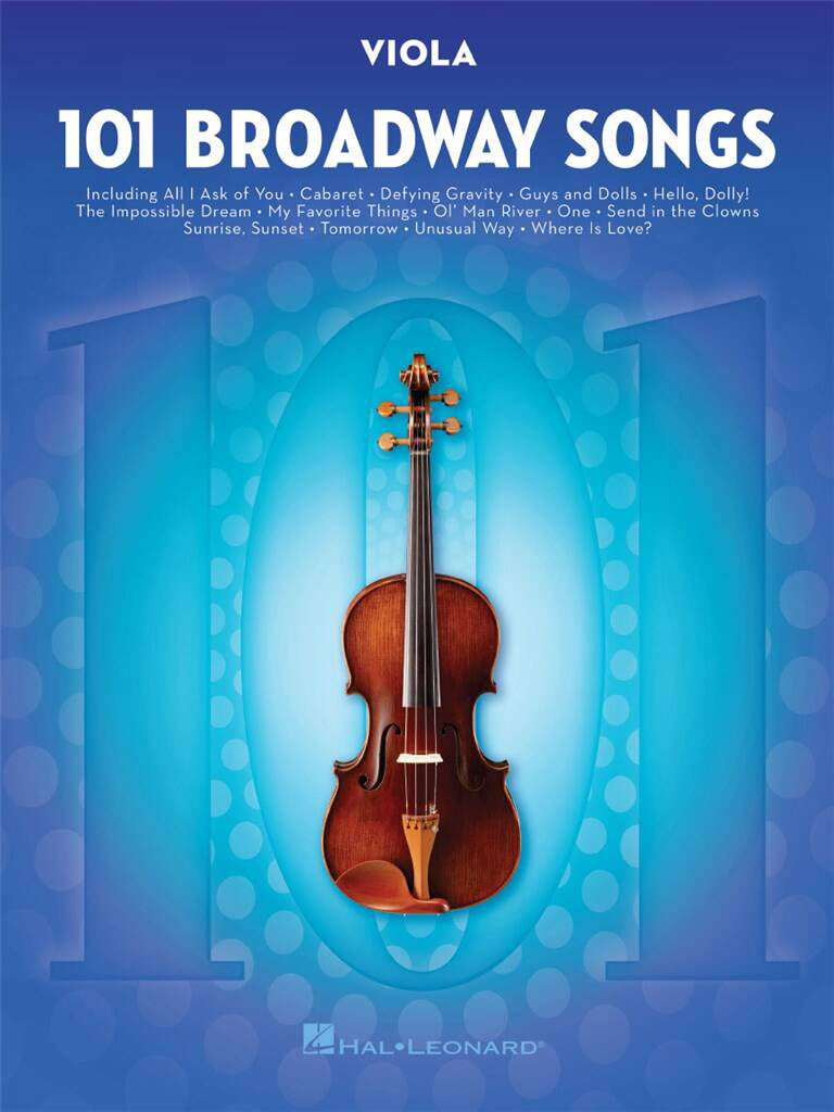HAL LEONARD 101 BROADWAY SONGS FOR VIOLA
