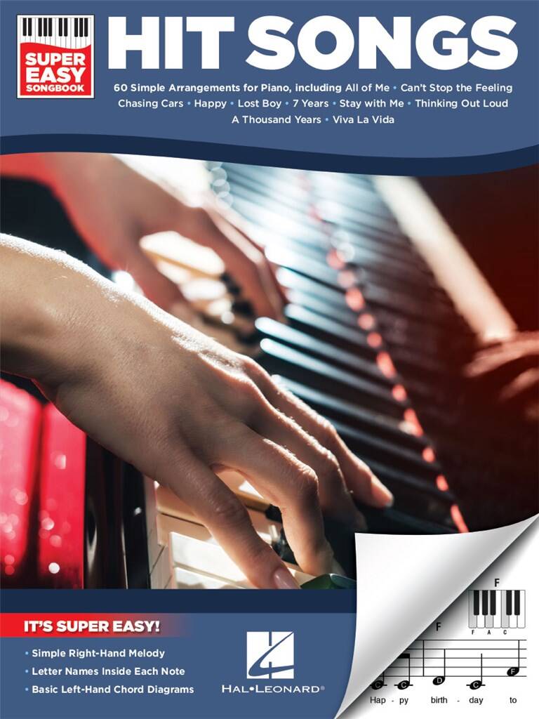 HAL LEONARD HIT SONGS - SUPER EASY SONGBOOK 