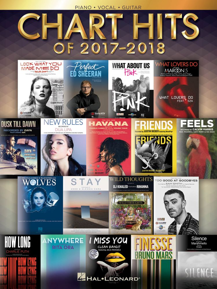 HAL LEONARD Chart Hits Of 2017-2018 - PVG