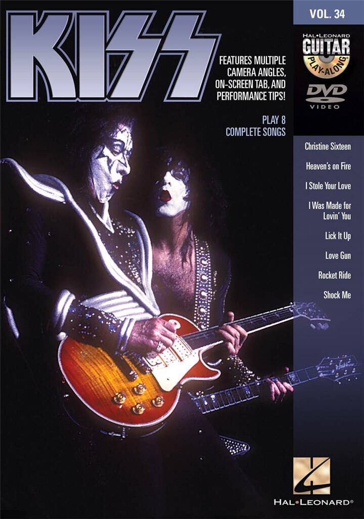 HAL LEONARD KISS GUITAR PLAY ALONG VOL.34 - DVD