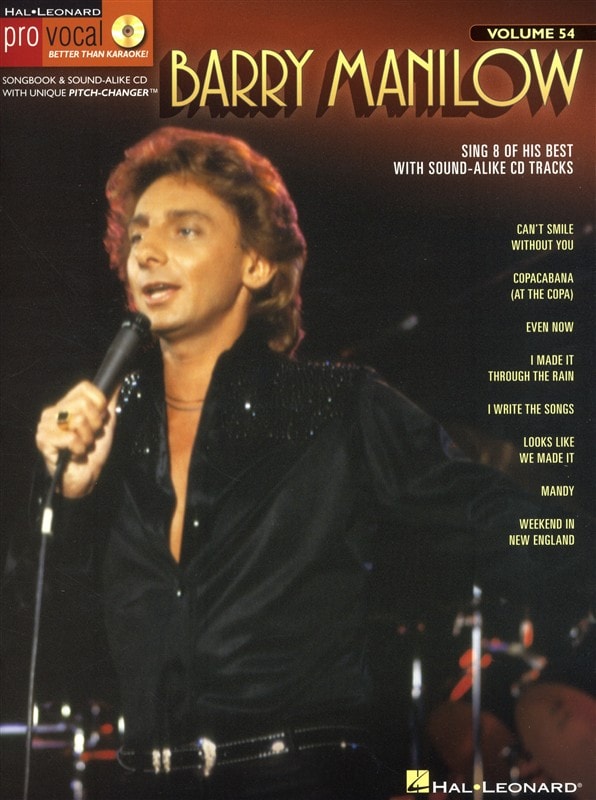 HAL LEONARD PRO VOCAL VOLUME 54 - MENS EDITION BARRY MANILOW VOICE + CD - VOICE