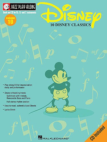 HAL LEONARD JAZZ PLAY ALONG VOL.10 - DISNEY + CD