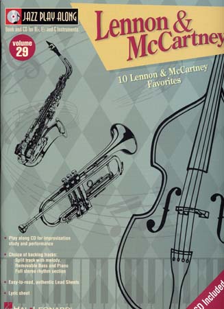 HAL LEONARD LENNON JOHN/MC CARTNEY PAUL - JAZZ PLAY ALONG VOL.29 + CD - Bb, Eb, C INSTRUMENTS