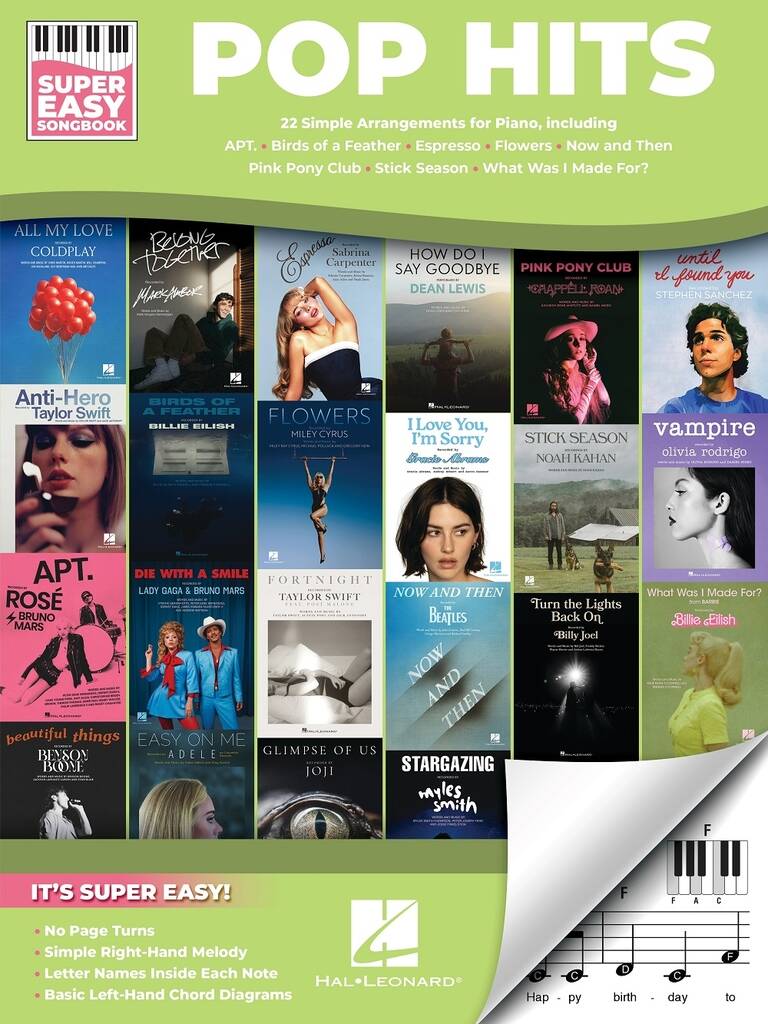 HAL LEONARD Pop Hits - Super Easy Songbook