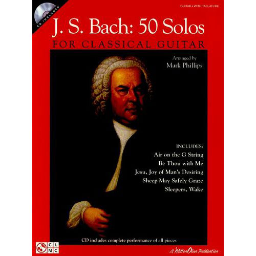 HAL LEONARD J.S. Bach 50 Solos For Classical Guitar + MP3 - Guitar