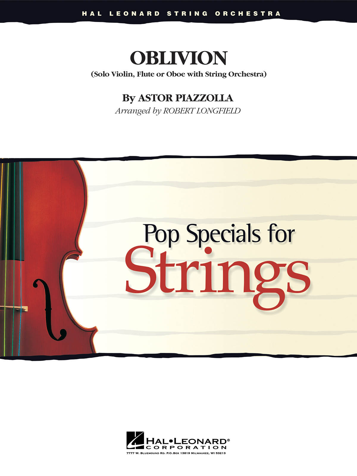 HAL LEONARD PIAZZOLLA ASTOR - OBLIVION (ARR. ROBERT LONGFIELD) - SCORE & PARTS 
