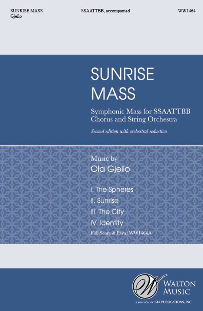 HAL LEONARD Gjeilo Ola - Sunrise Mass - Choeur Ssaattbb