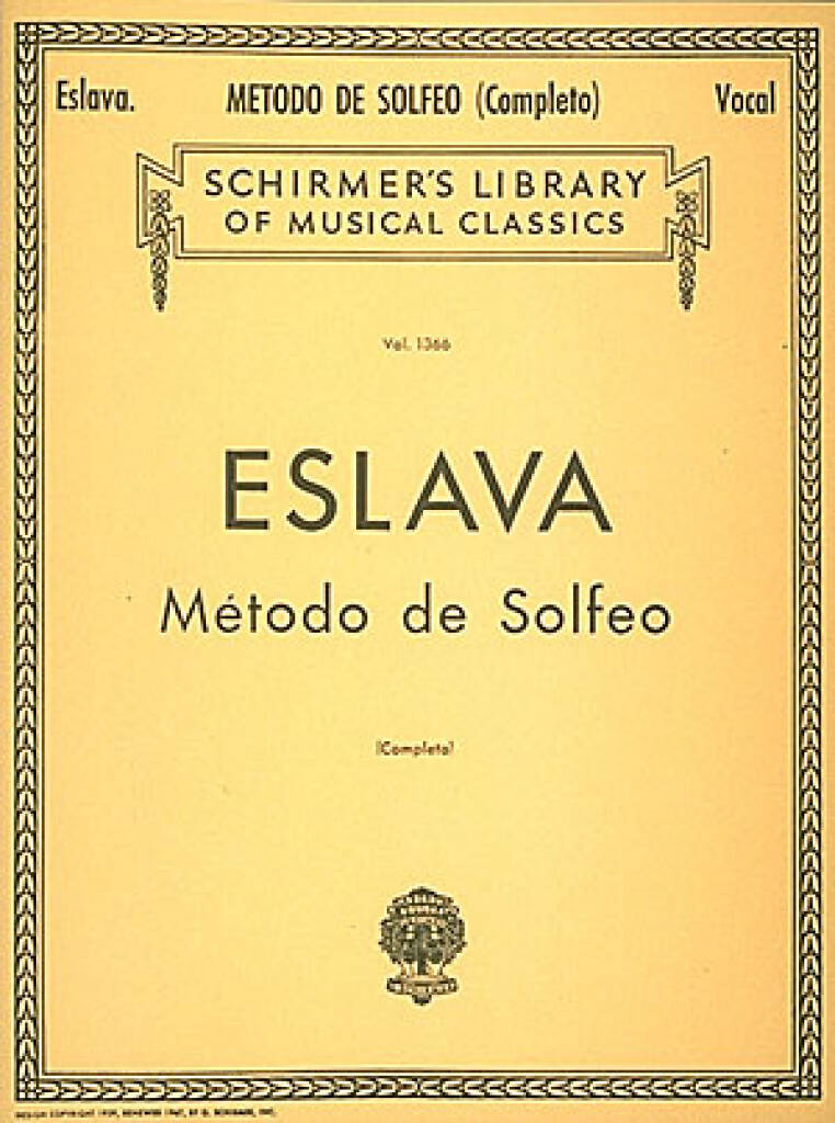 SCHIRMER ESLAVA HILARION - METODO DE SOLFEO