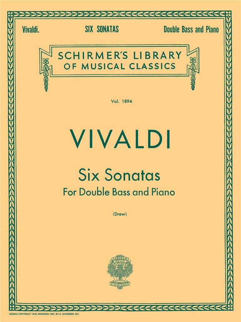 SCHIRMER VIVALDI - 6 SONATAS