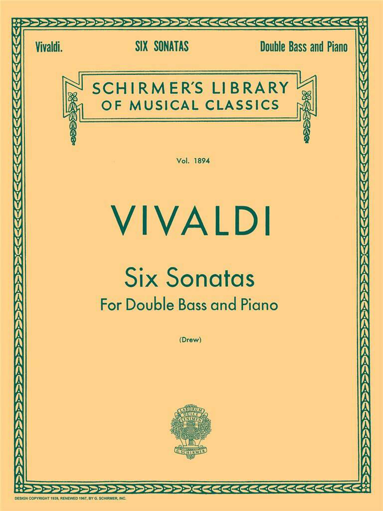 SCHIRMER Vivaldi - 6 Sonatas