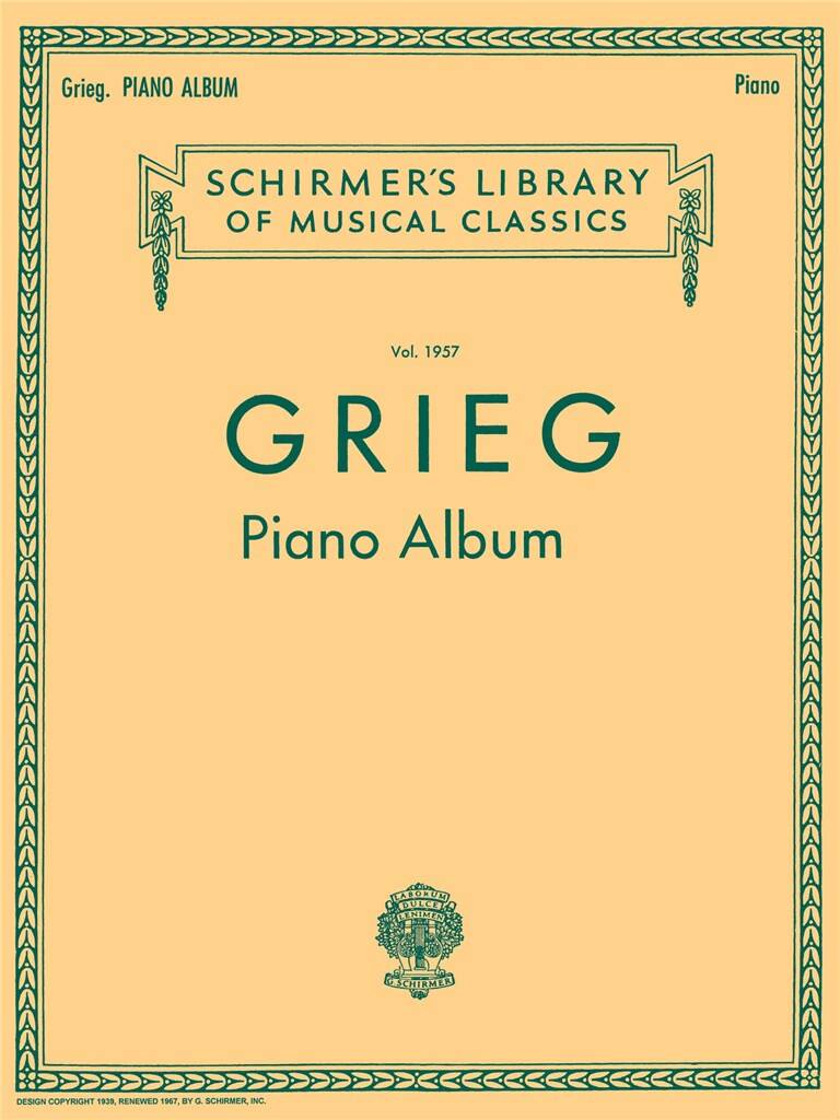 SCHIRMER GRIEG E. - PIANO ALBUM