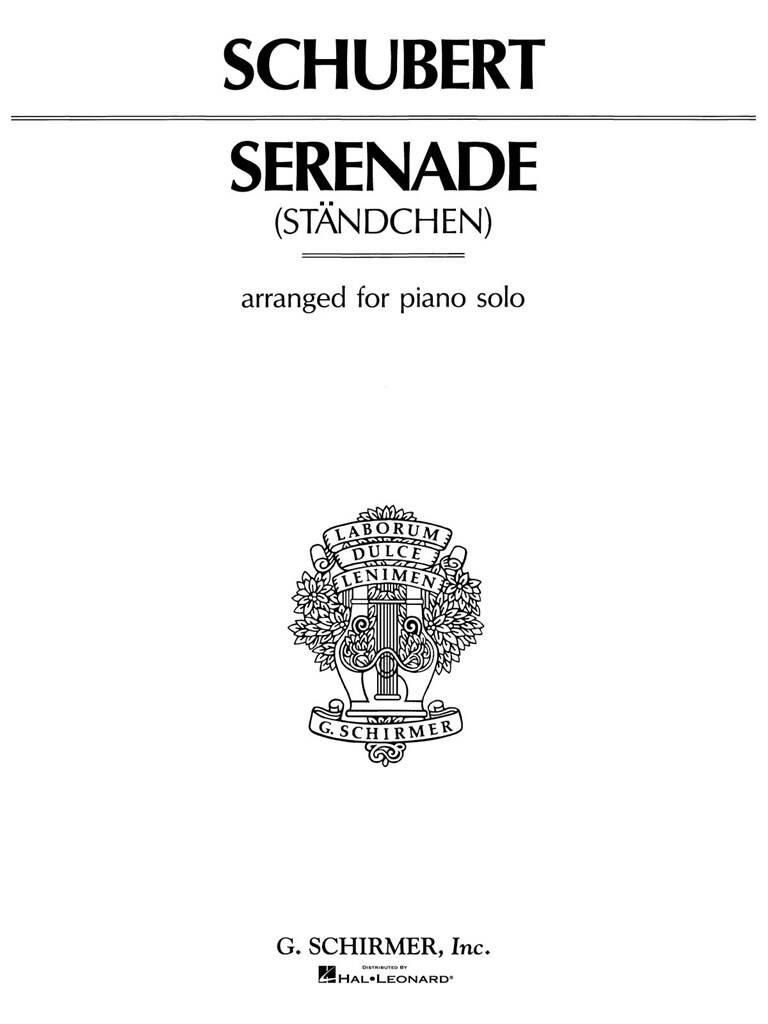 HAL LEONARD SCHUBERT F. - STANDCHEN (SERENADE) - PIANO