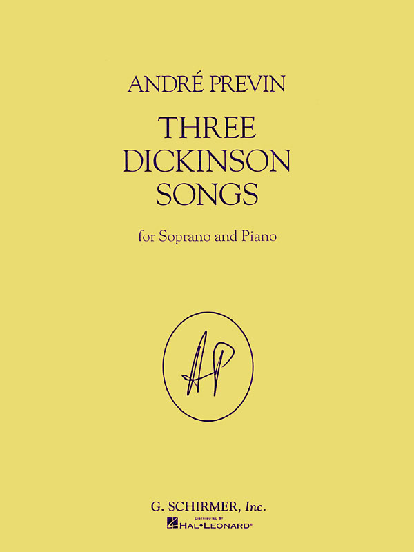 PREVIN ANDRE - THREE DICKINSON SONGS - VOIX & PIANO