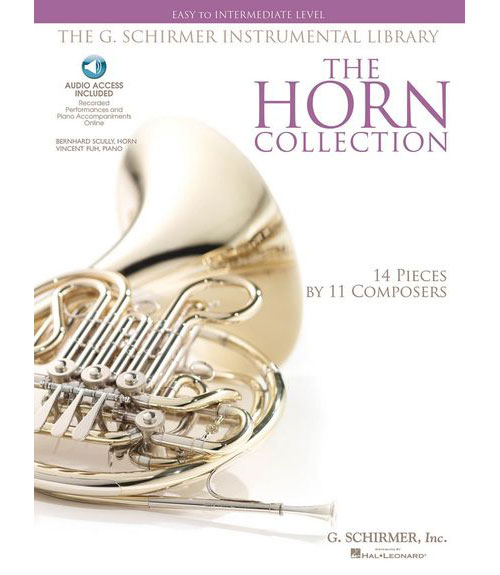 SCHIRMER HORN COLLECTION + AUDIO ACCESS - EASY TO INTERMEDIATE LEVEL - COR, PIANO 