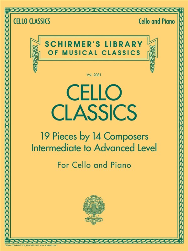 HAL LEONARD CELLO CLASSICS INTERMEDIATE TO ADVANCED LEVEL - CELLO