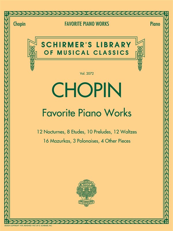 HAL LEONARD CHOPIN FREDERIC FAVORITE PIANO WORKS - PIANO SOLO