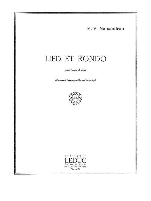 LEDUC MAIXANDEAU M.V. - LIED ET RONDO -BASSON ET PIANO 