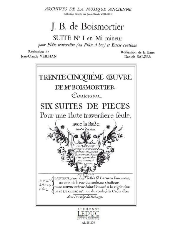 LEDUC Boismortier Suite N° 1 En Mi Mineur Opus 35