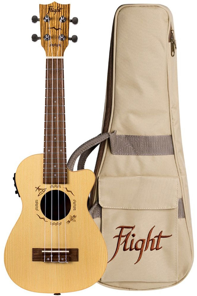 FLIGHT Flight DUC328CEQ Elec Concert Ukulele - Zeb B&S - English version