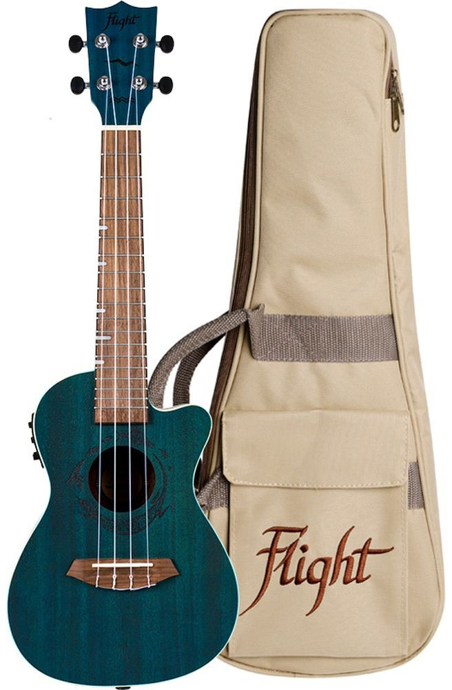 FLIGHT Flight: Gemstone DUC380 Elec Con Ukulele - Topaz 