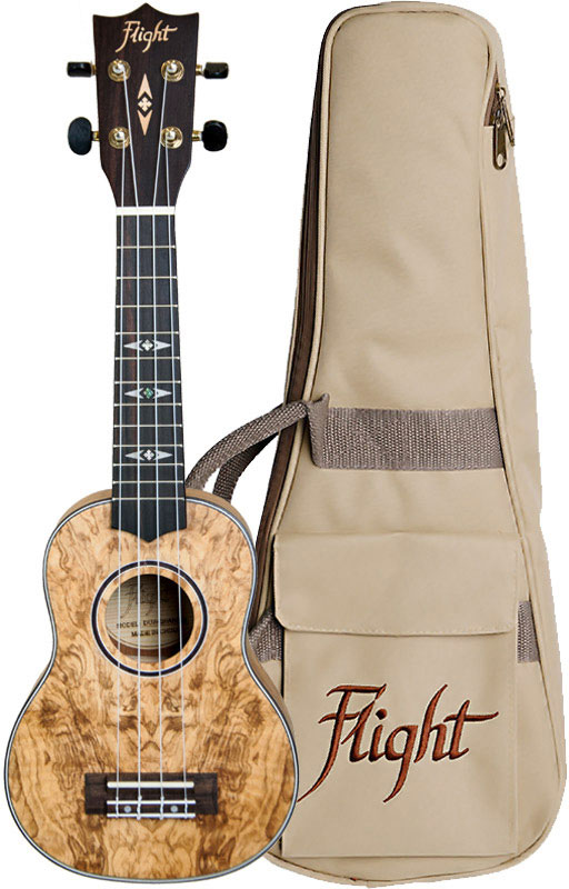 FLIGHT Flight: DUS410 Soprano Ukulele -Quilted (With Bag) - English version