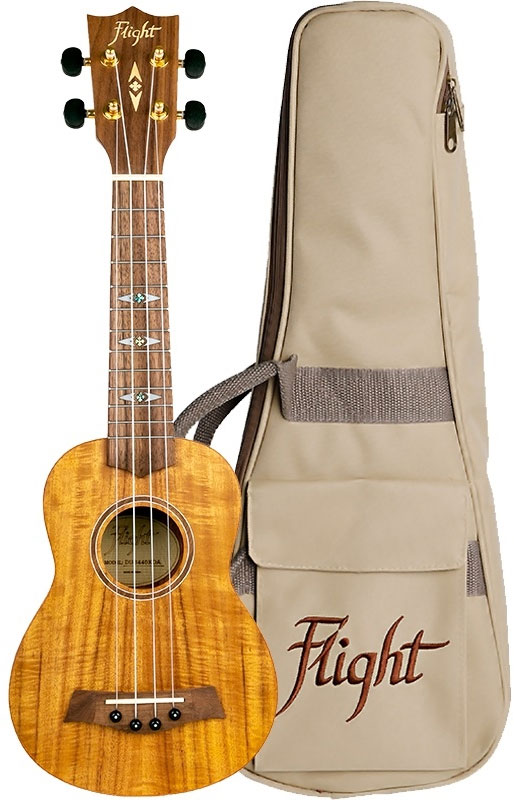 FLIGHT Flight: DUS440 Soprano Acacia Ukulele (With Bag) 